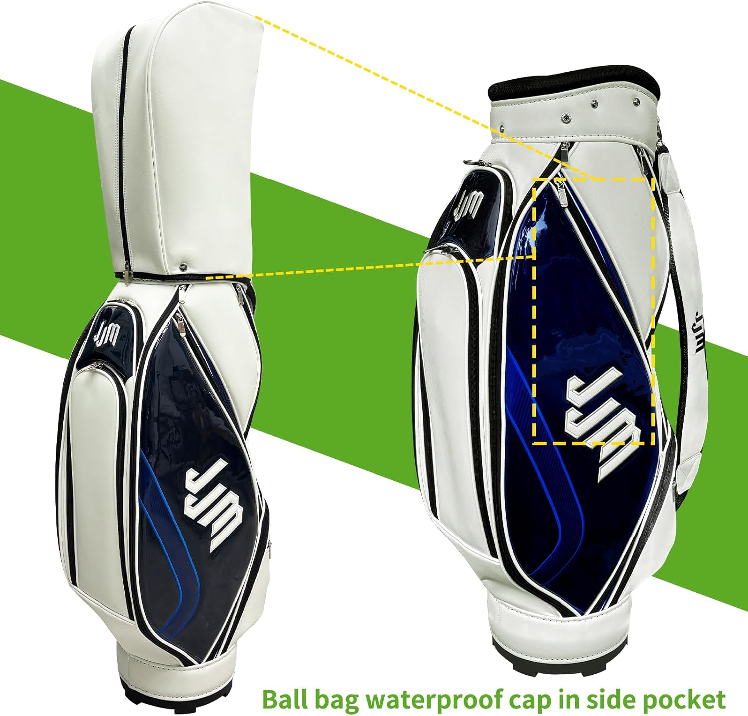 JJM Golf Cart Bag Waterproof PU Leather 2026 New