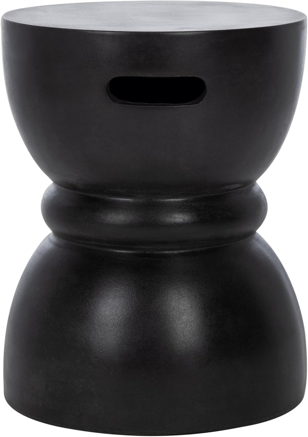 SAFAVIEH Outdoor Collection Haruki Modern Ivory Concrete Round Accent Table (Fully Assembled)