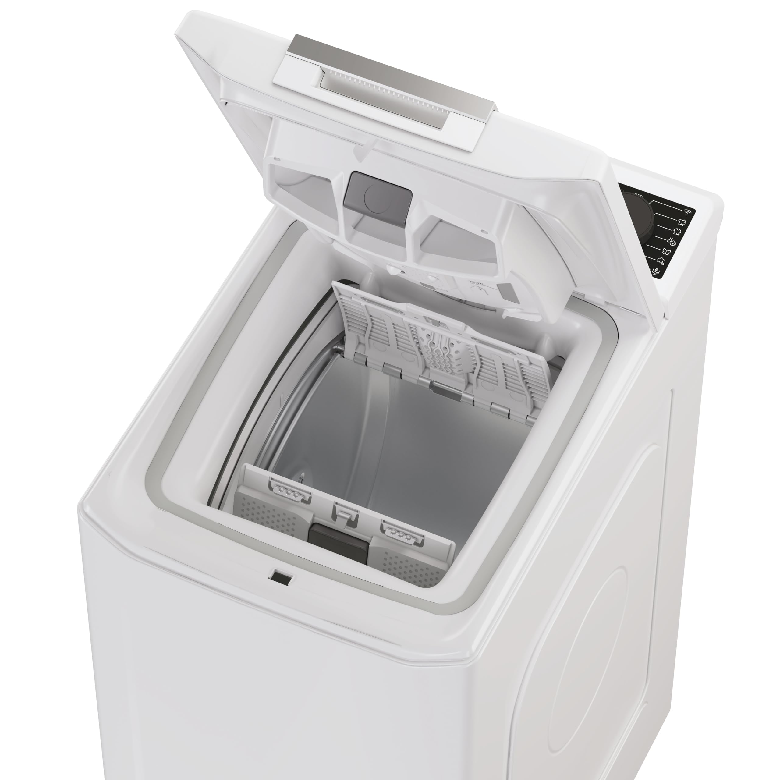 Haier T Series 7 THASN2856TM4-S Lavadora carga superior 8,5KG, Motor Inverter, Display Digital, Conectividad WIFI, 1200 RPM, Inicio Diferido, Libre instalación, 16 programas, 77 db, Blanco