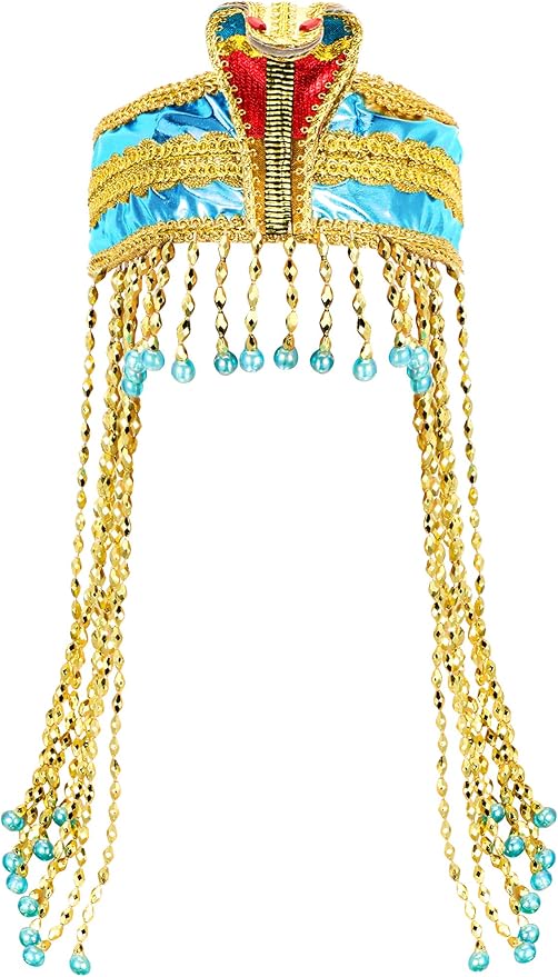 Women's Egyptian Headband Snake Beaded Headpiece Women's Egyptian Costume Accessory Beaded