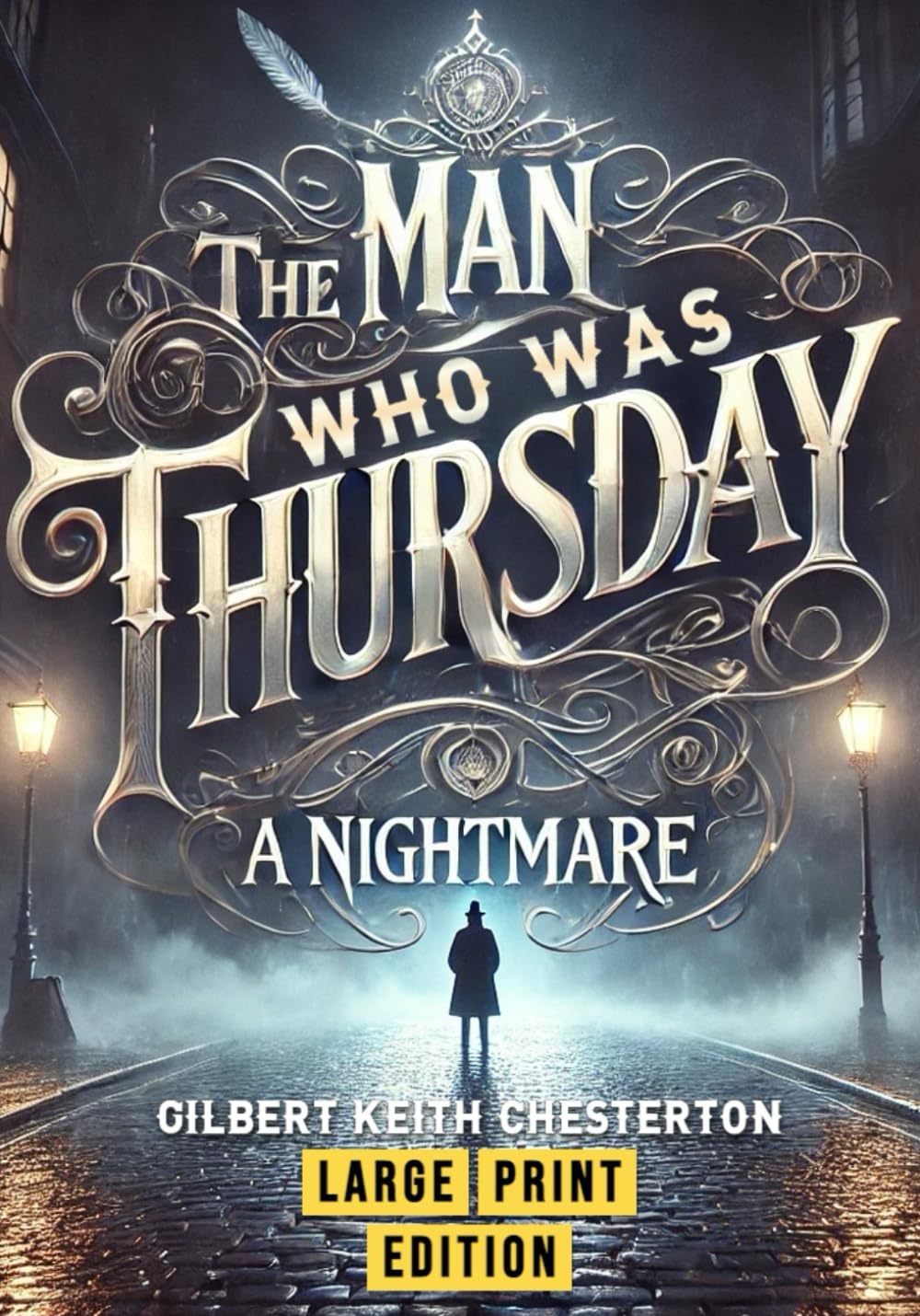 The Man Who Was Thursday: A Nightmare (Large Print Edition): A Philosophical Thriller Exploring Anarchy, Identity, and the Struggle for Meaning