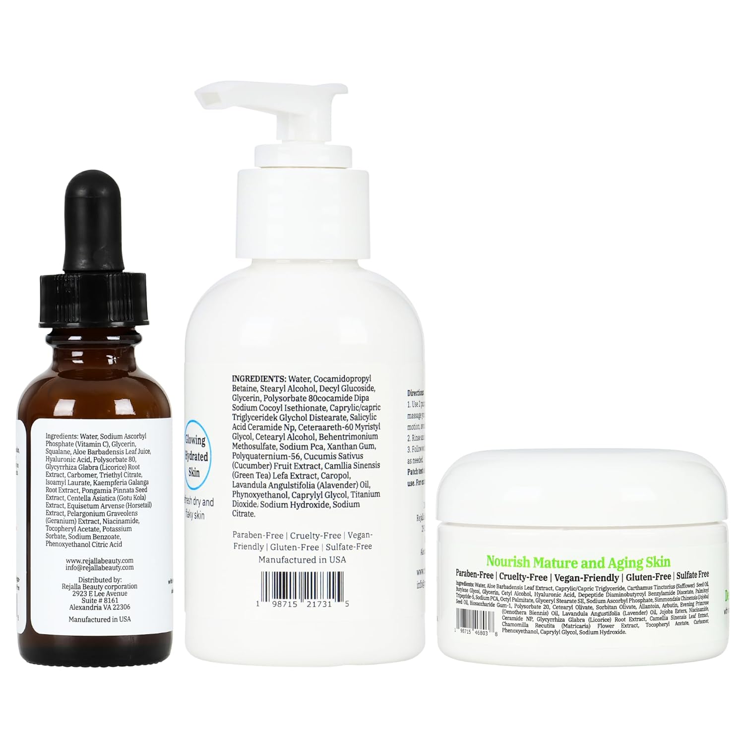 Skin Care Set for Women - Vitamin C Skincare Set 3 Piece - Rejalla Luminous Face Care Set Cleanser Serum Moisturizer - Anti Aging Routine Hyaluronic Acid Niacinamide Ceramide Gift - Image 8