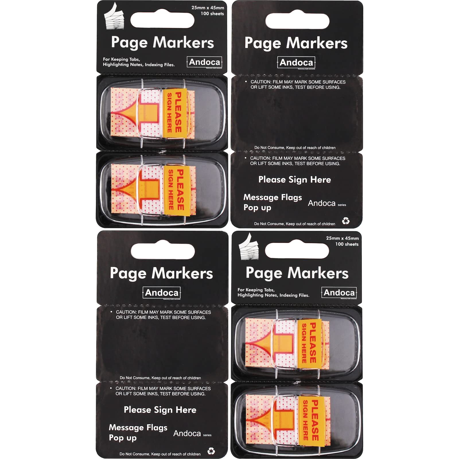4A Pop-up Flags Set – 400 Transparent Page Marker Tabs, 8 Dispensers, Neon Colors For Books & Notes - View #9