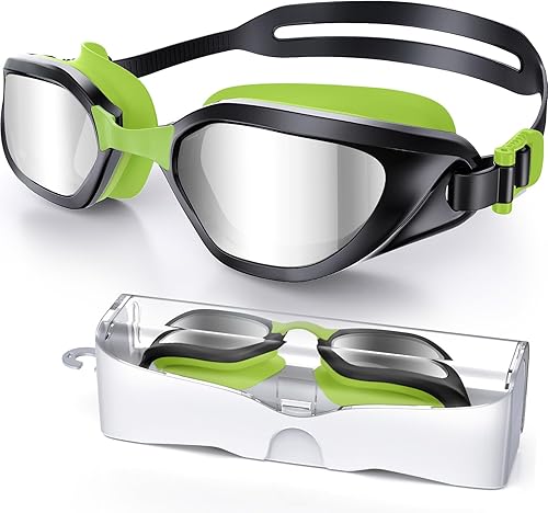 Miniatura 19 de Gafas de Natación, Gafas de Natación Unisex para Adultos Anti Niebla Anti UV Sin Fugas Visión Amplia para Hombres Mujeres Jóvenes Negro/Púrpura