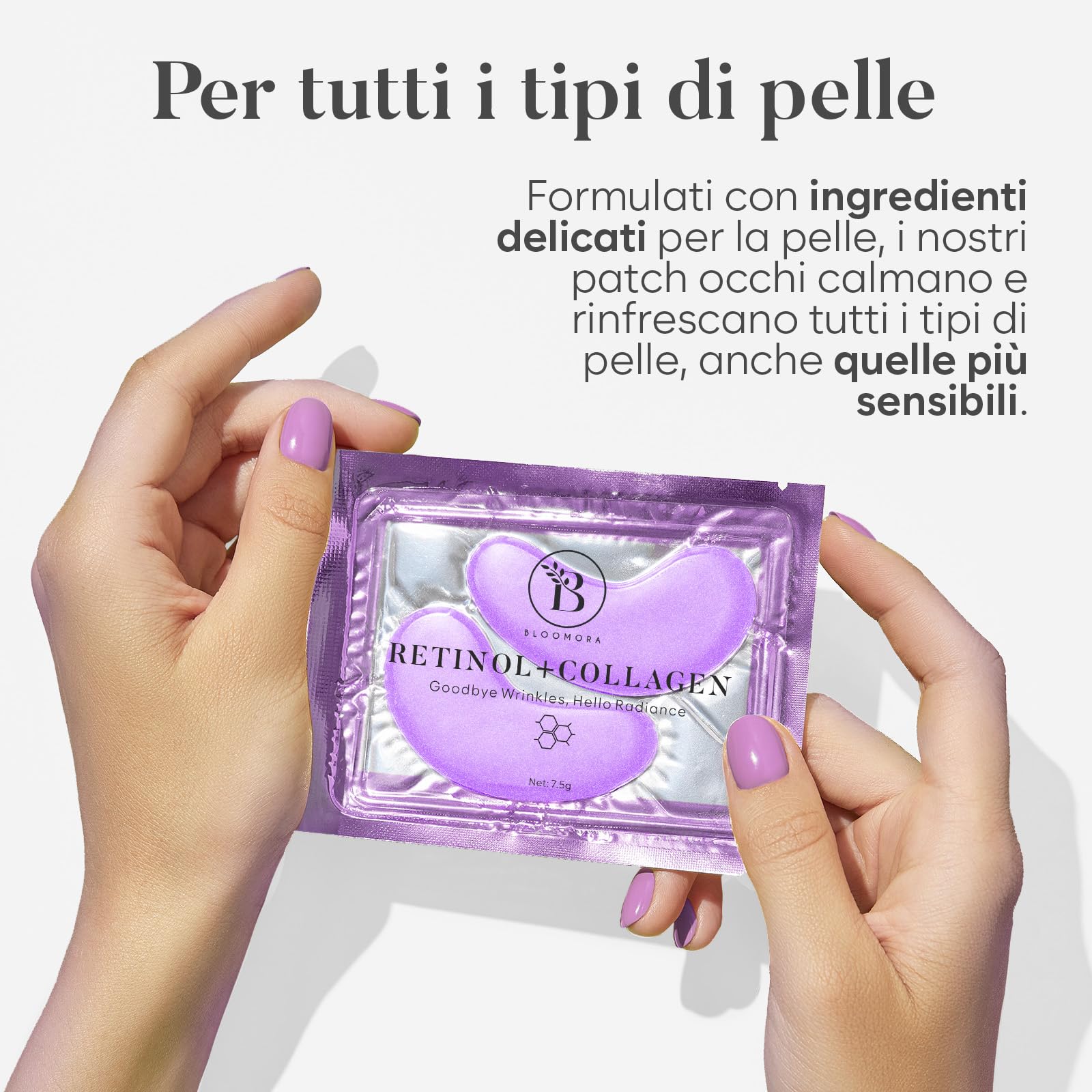 BLOOMORA Patch Occhi (30 paia, Mix Varietà), Maschera Occhi per Un'idratazione Profonda, Patch Occhiaie e Borse, Eye Mask per l'idratazione