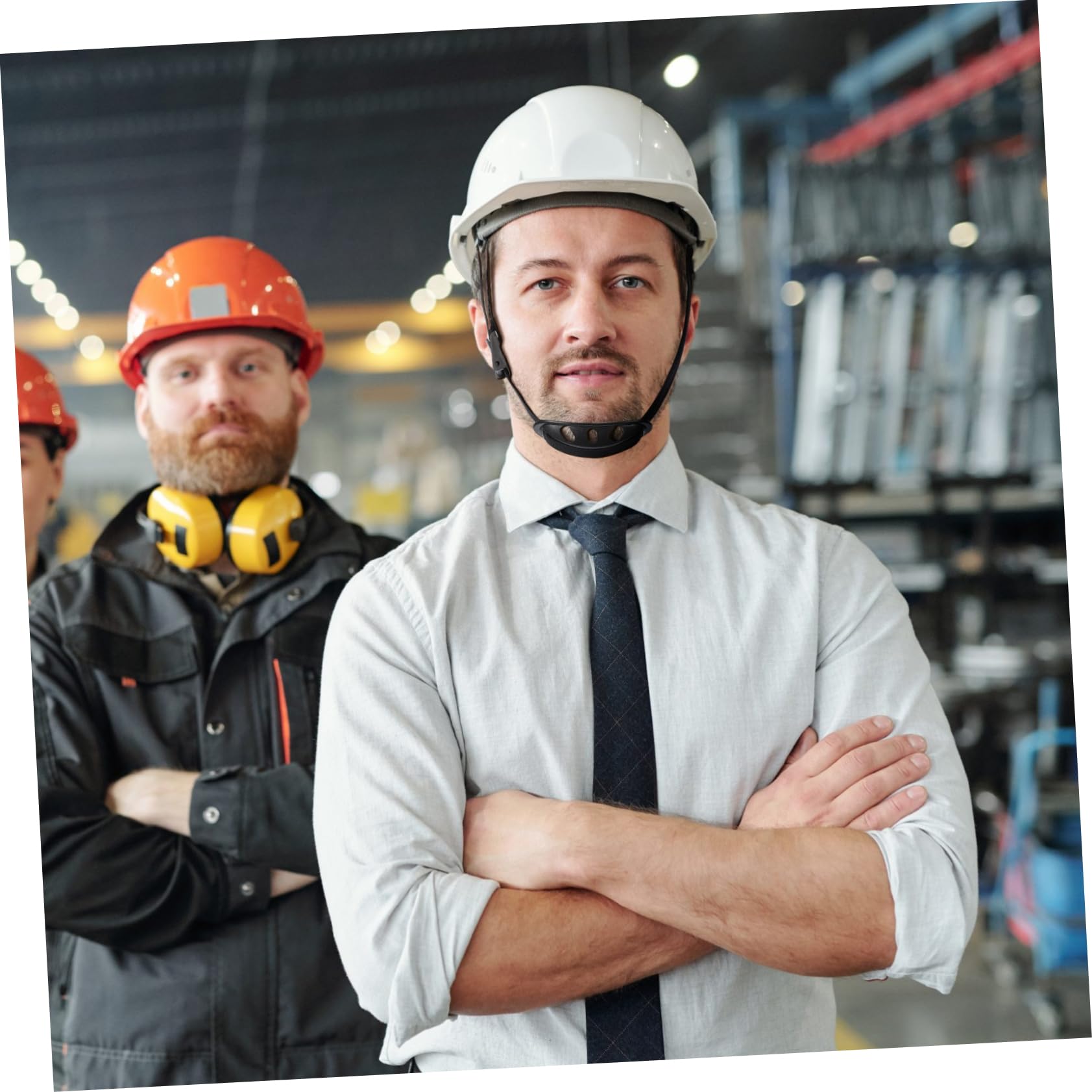 Sottogola per Casco di Sicurezza Nero in Plastico e Poliestere, Regolabile e Facile da Installare, per Cantieri e Uso Lavorativo