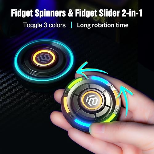 Miniatura 8 de INNÔPLUS Fidget Spinner, resistente acero inoxidable construcción de metal Fidget Spinners para niños, ofrece tiempos de giro suaves y largos, para