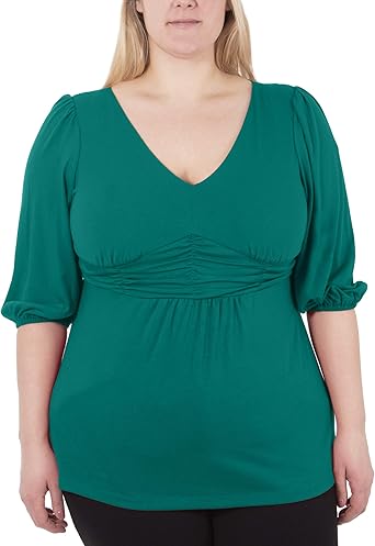 Plus size shirred top Clearance