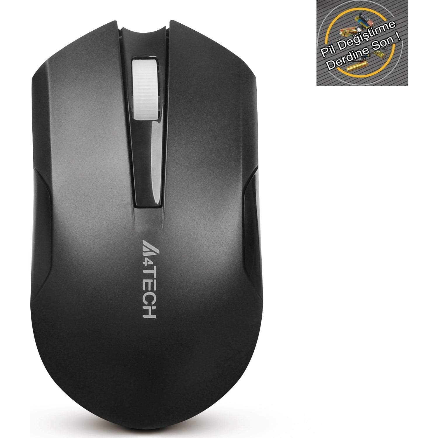 A4Tech G11-200N - Ratón (Ambidextro, V-Track, RF inalámbrico, 1000 dpi, Negro)