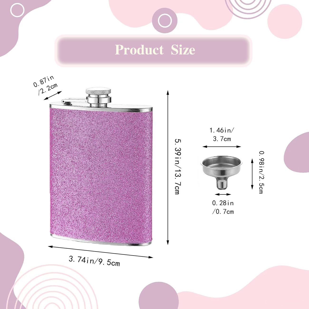 DHinkyoung Hip Flask 8oz for Women/Men - Image 3