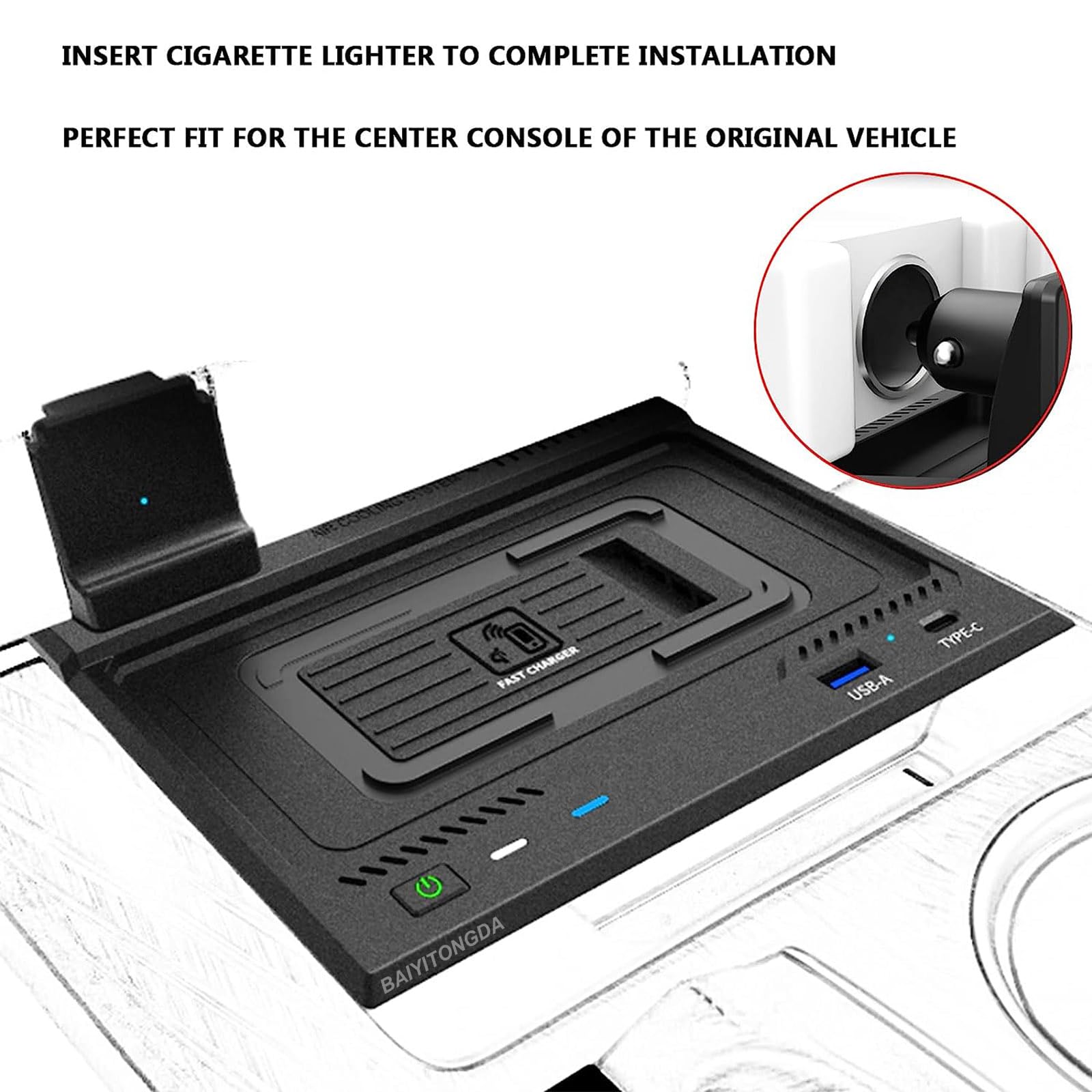 Amazon.com: Wireless Car Wireless Charger for Toyota Camry 2018 2019 2020  2021 2022 2023, 15W Fast Wireless Phone Charging with 27W USB+Type-c Port :  Cell Phones & Accessories