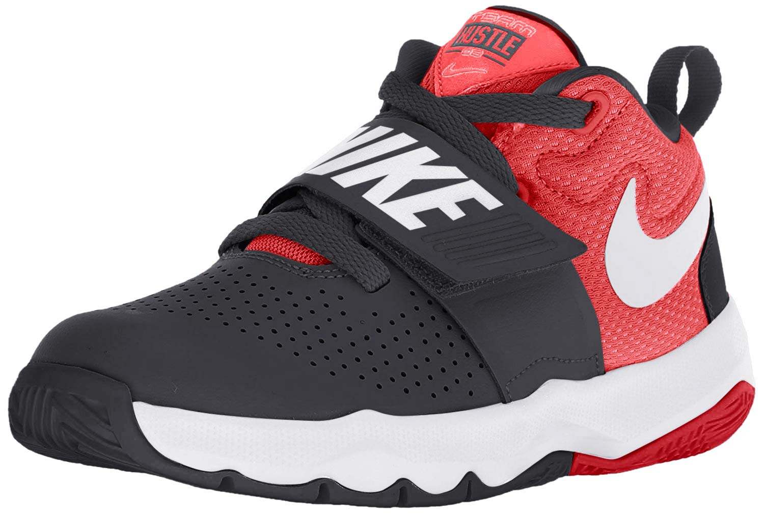 Nike Team Hustle D 8 Little Kid's Shoes Black/White/University Red 881942-004 (10.5 M US)