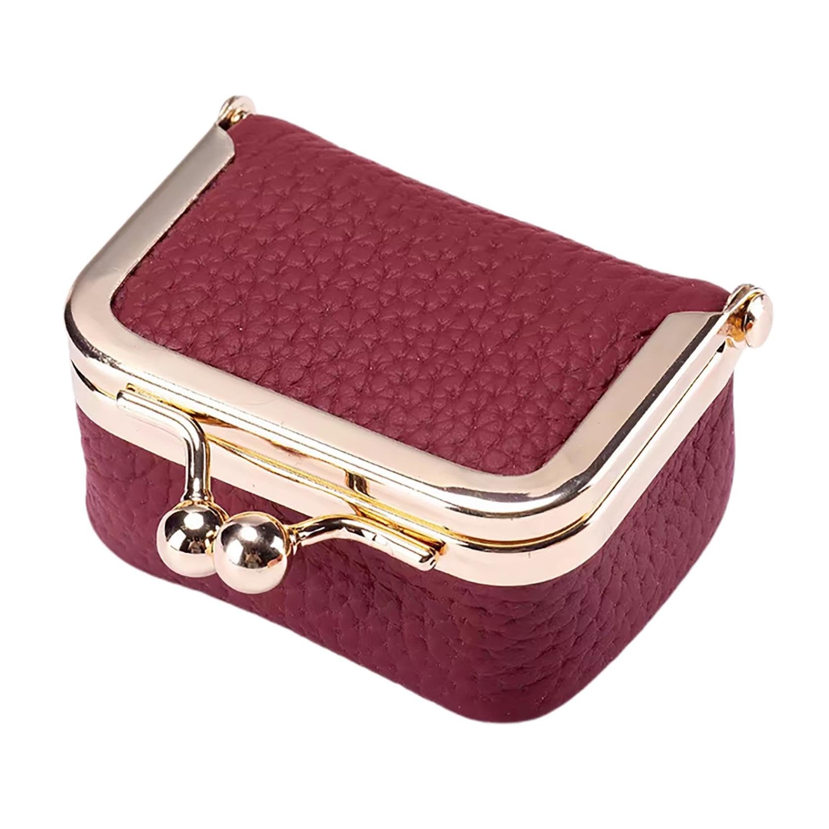 Rose Red Travel Jewelry Organizer - PU Leather Mini Case For Rings And Small Accessories
