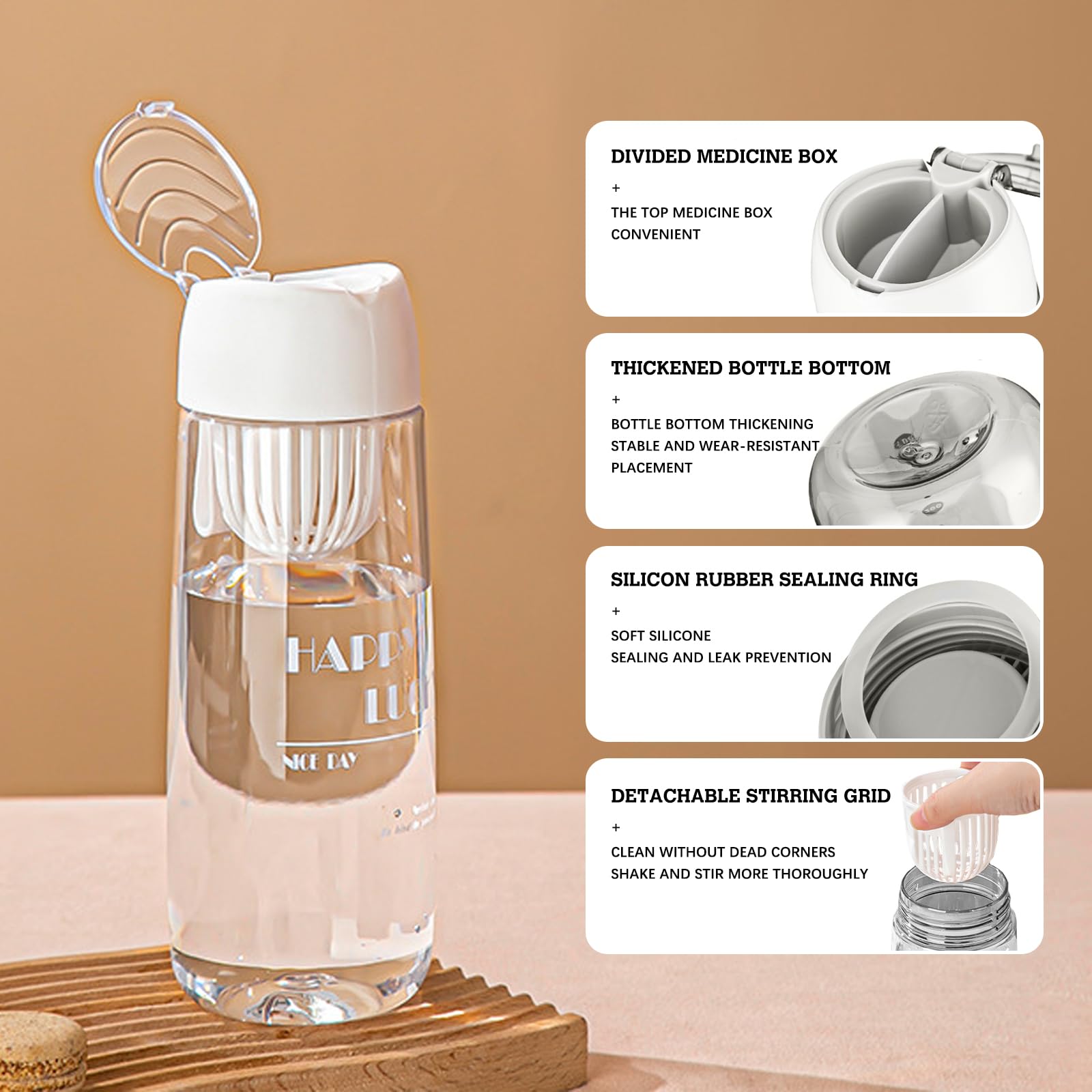 Portapillole Settimanale Magnetico Pieghevole - 7 Scomparti Con Etichette, Ideale Per Viaggi