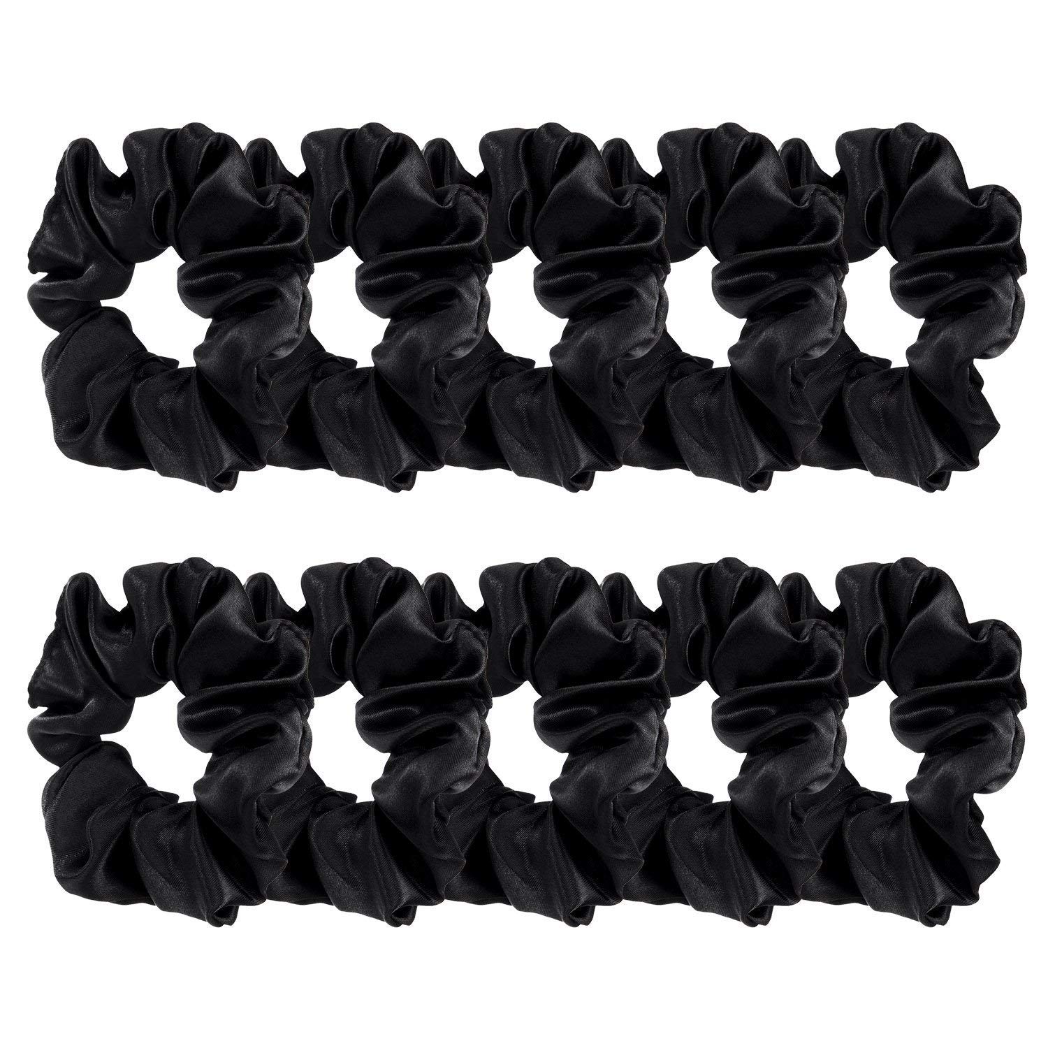 Starvis Soft Black Luxury Satin Scrunchies for women girls | PACK OF 12 | Black Scrunchie for Women, Hair Ties combo, Anti-Hair-Breakage, Hair Scrunchie Set for Girls,Gift for Women, Mom, Sister (B0C1WKJW75) Amazon Price History, Amazon Price Tracker
