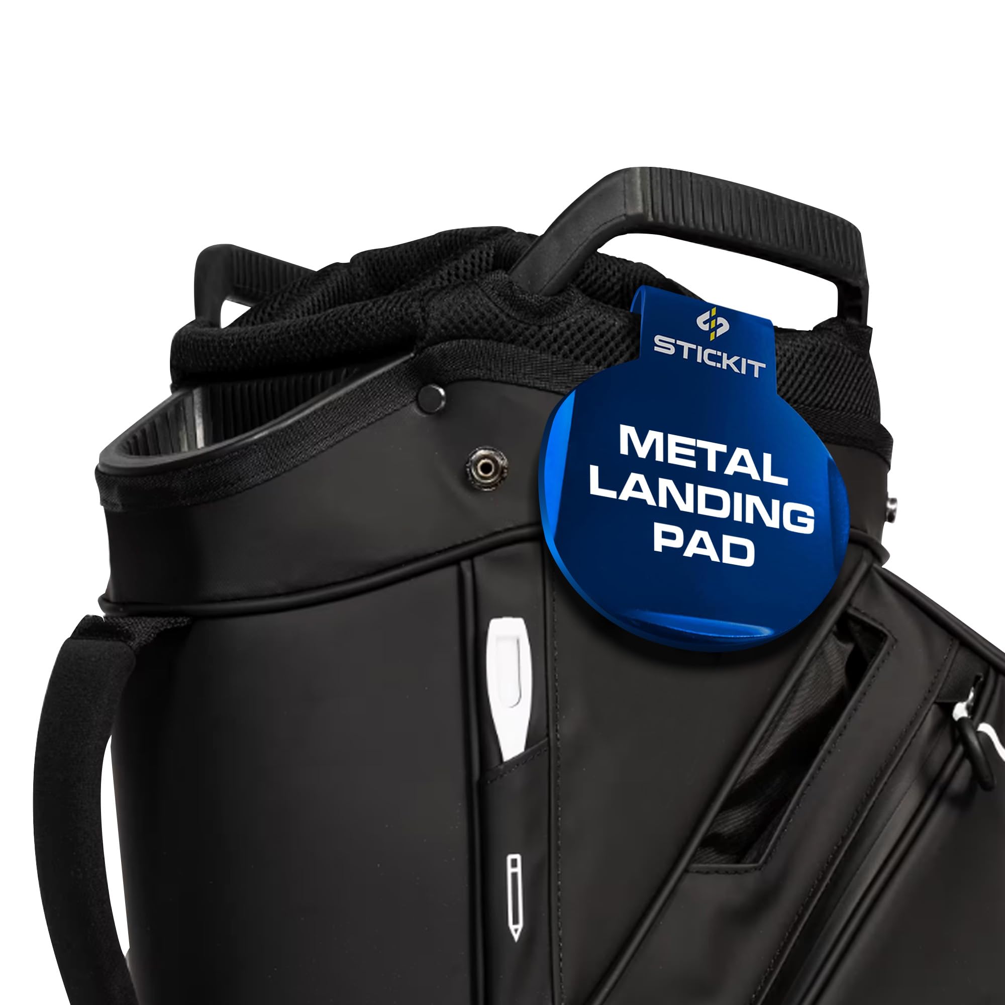 STICKIT Magnetic Landing Pad for Golf Bag - Golf Magnet with Clip to Easily Attach to Any Bag - Holds All Magnetic Accessories - Easy Access to Towels