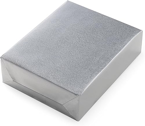 Miniatura 3 de Rollo de papel de regalo plateado, 17 x 16.4 pies por rollo, mini rollo de papel de regalo perfecto para bodas, cumpleaños, baby shower, Navidad