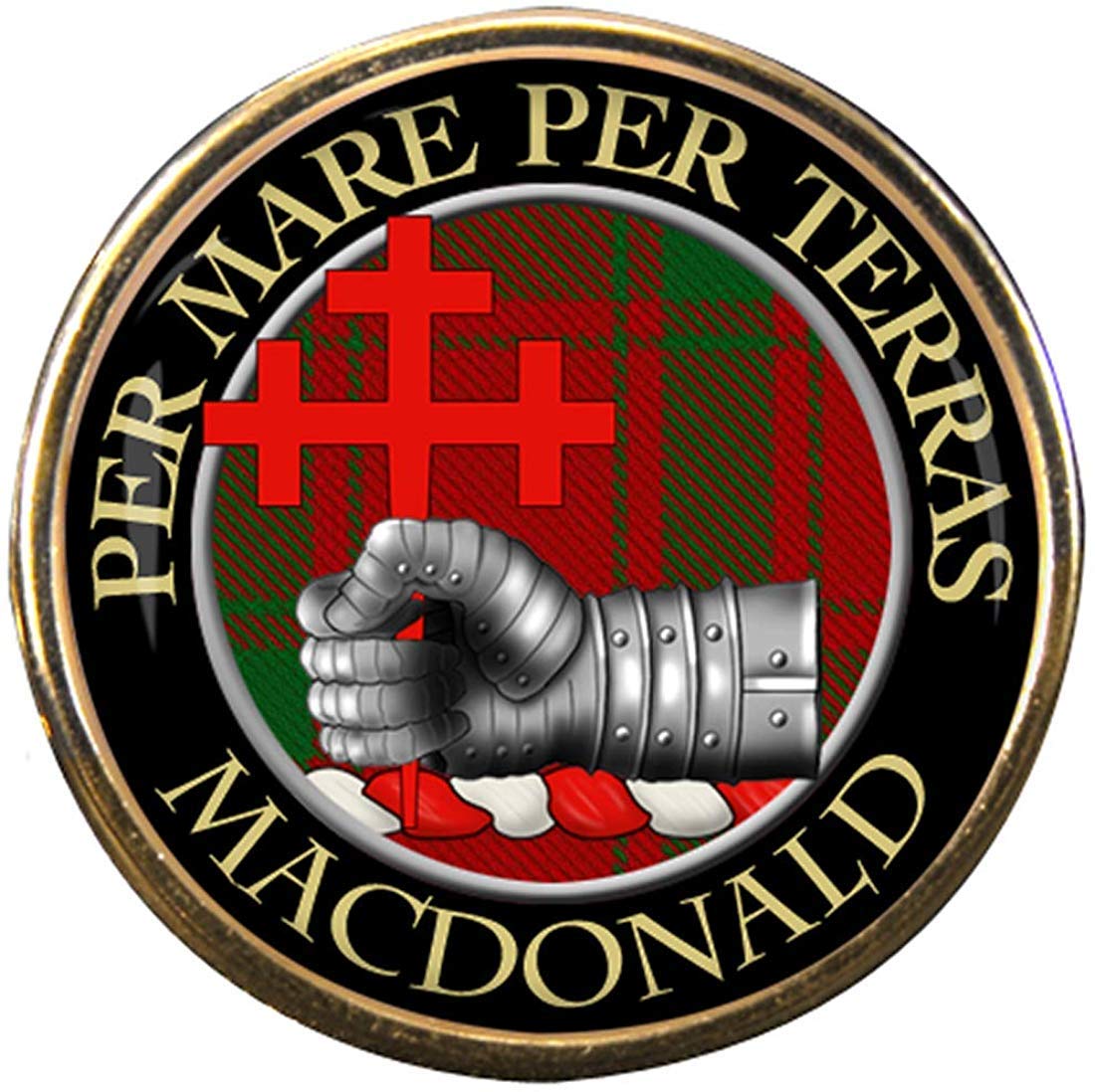Family-Crests.com Men's Gold Macdonald Of Sleat Scottish Clan Pin Badge
