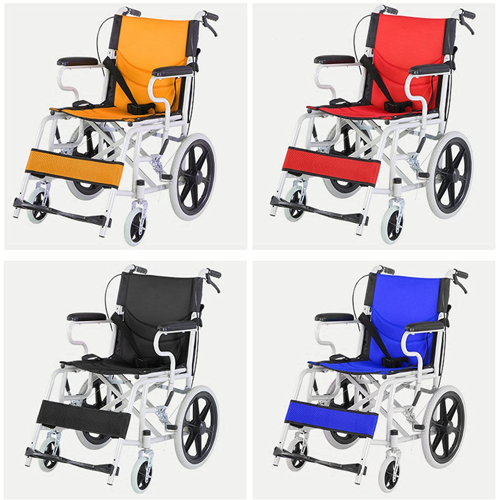 Sillas de Ruedas Plegables Silla de Ruedas de Transporte Plegable, Silla de Ruedas para Oficina Silla de Ruedas para Ancianos Silla de Ruedas Manual Ligera