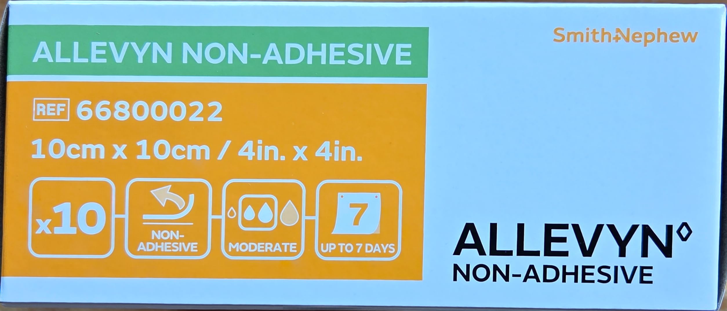 Smith & Nephew ALLEVYN Non-Adhesive, 10cm x 10cm Schaumverband nicht haftend,