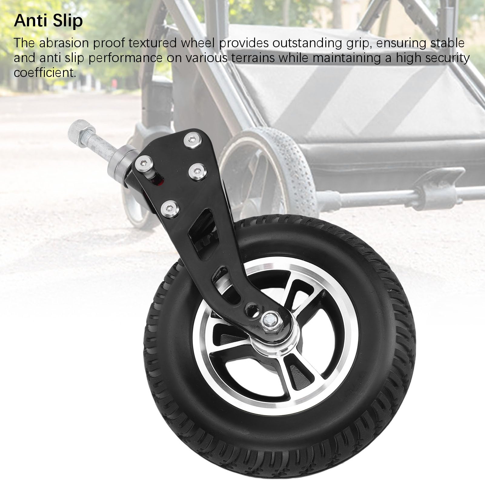 Eujgoov Roue Pivotante, de Chariot en Caoutchouc PU 7 Pouces Charge 165lbs