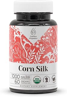 Corn Silk USDA Organic 60 Capsules | High-Potency Natural Supplement | Certified Organic Vegetarian Capsules and Organic Corn Silk (Zea Mays) Dried Silk (60 Capsules)