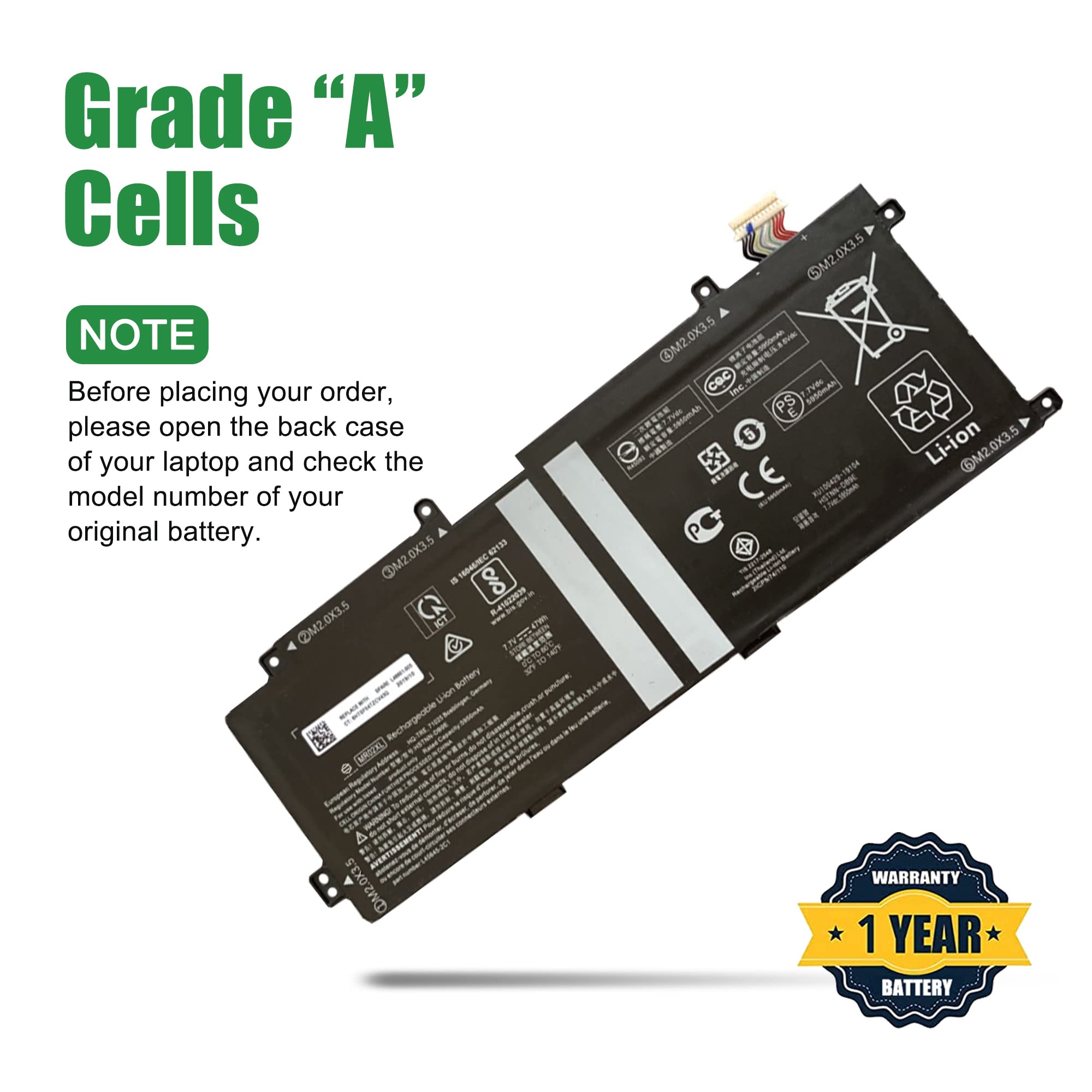 Amazon.com: JIAZIJIA MR02XL L46601-005 47Wh Laptop Battery