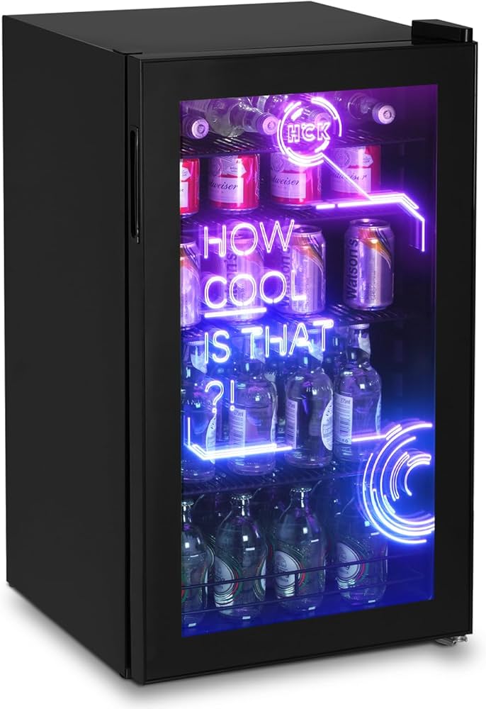 Amazon | HCK ゲーミング冷蔵庫 99L ドリンク用 RGB LEDネオン 透明 Amazon | HCK ゲーミング冷蔵庫 99L ドリンク用 RGB LEDネオン 透明