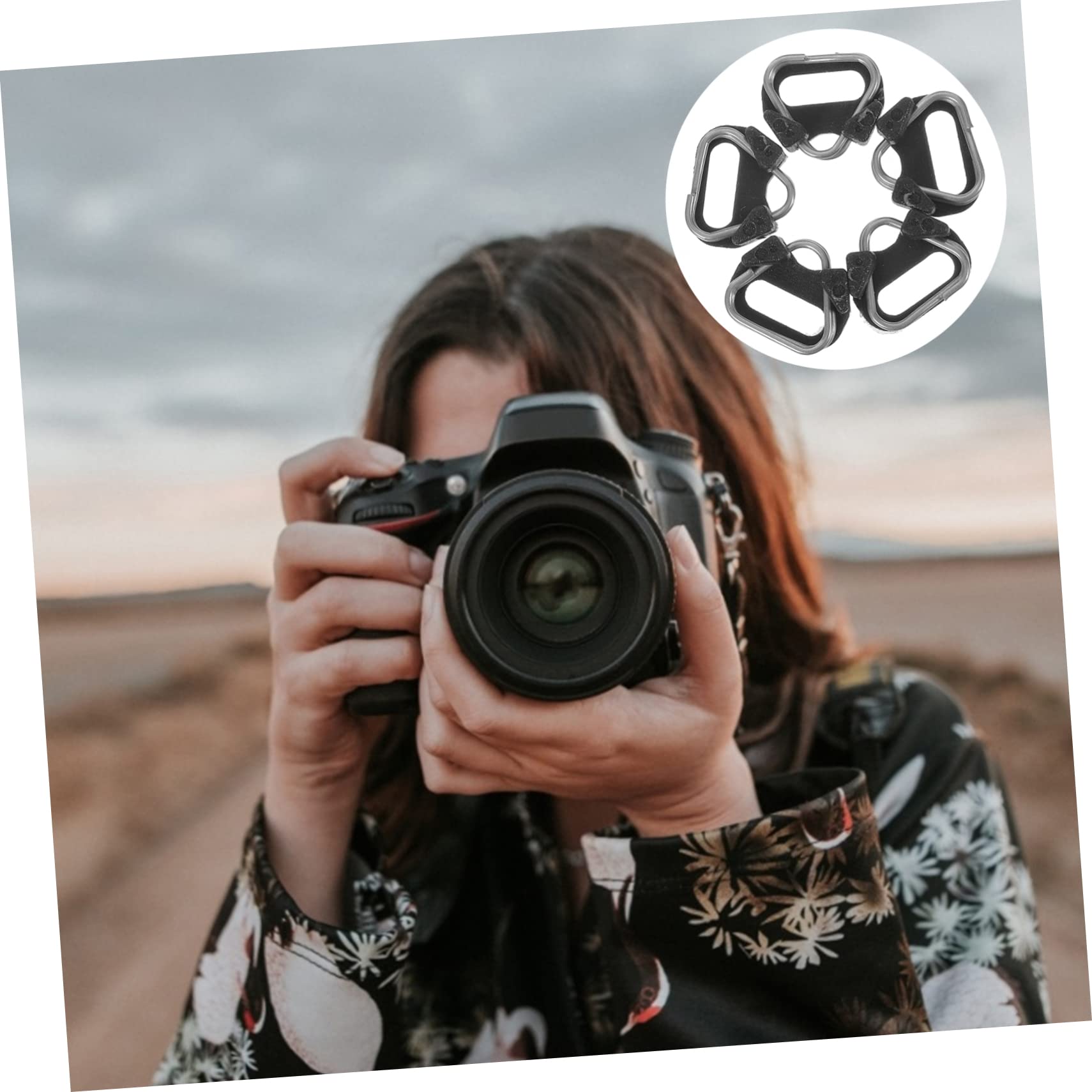 PartyKindom 5 Pezzi Cinghia Della Fotocamera Cinghia Da Polso Fotocamera Occhiello Anello A Sgancio Rapido Alette Della Cinghia Della Fotocamera Imbracatura Della Fotocamera Connettore Della