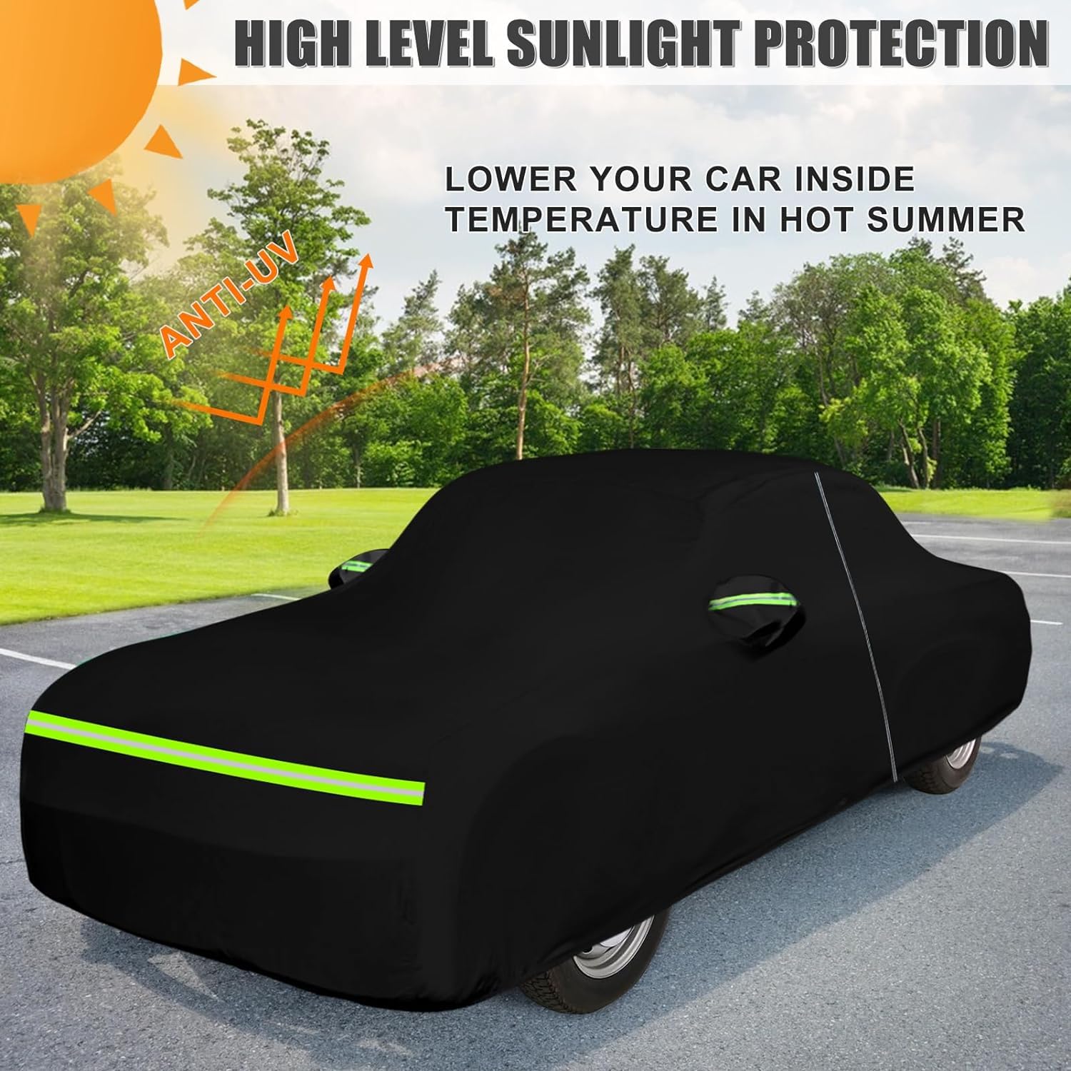 SAPUBK Waterproof Car Cover Compatible with 1960-1974 Ford Galaxie 500 XL Starliner Fairlane Sedan Coupe Hardtop All Weather — view 7