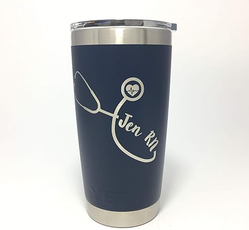 Miniatura 6 de Stethoscope Design w/Custom Name Engraved yeti Stainless Steel Travel Mug - NOT A STICKER!
