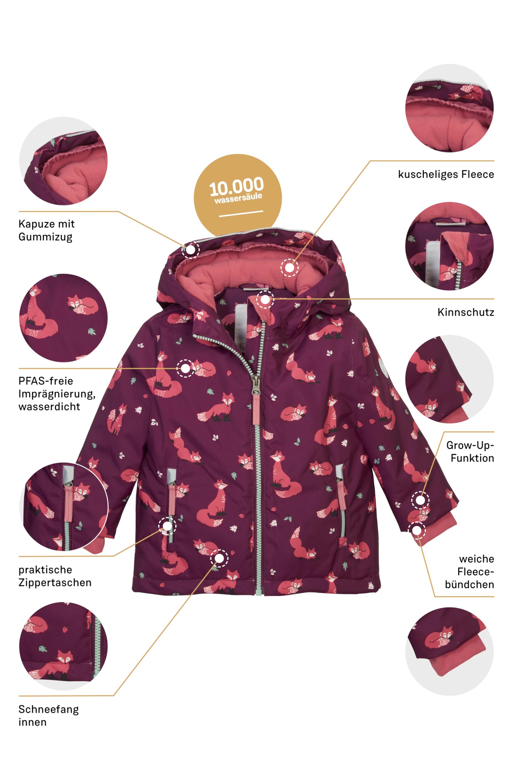 first instinct by killtec Fisw 29 Mns Ski Jckt Giacca da sci/giacca funzionale con cappuccio e paraneve Unisex - Bimbi 0-24