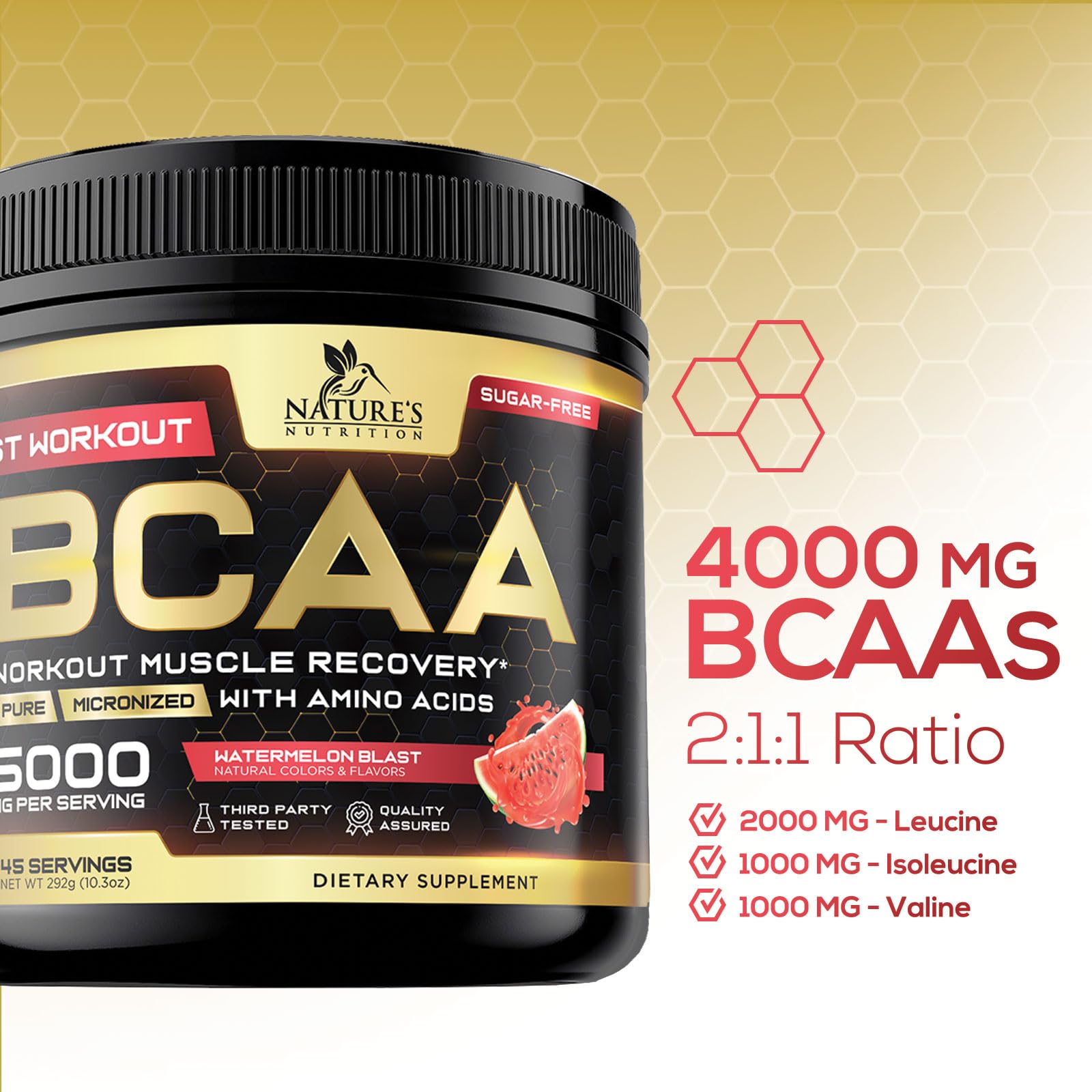 Amazon.com: Muscle Recovery Drink Powder with BCAA, L Amazon.com: Muscle Recovery Drink Powder with BCAA, L
