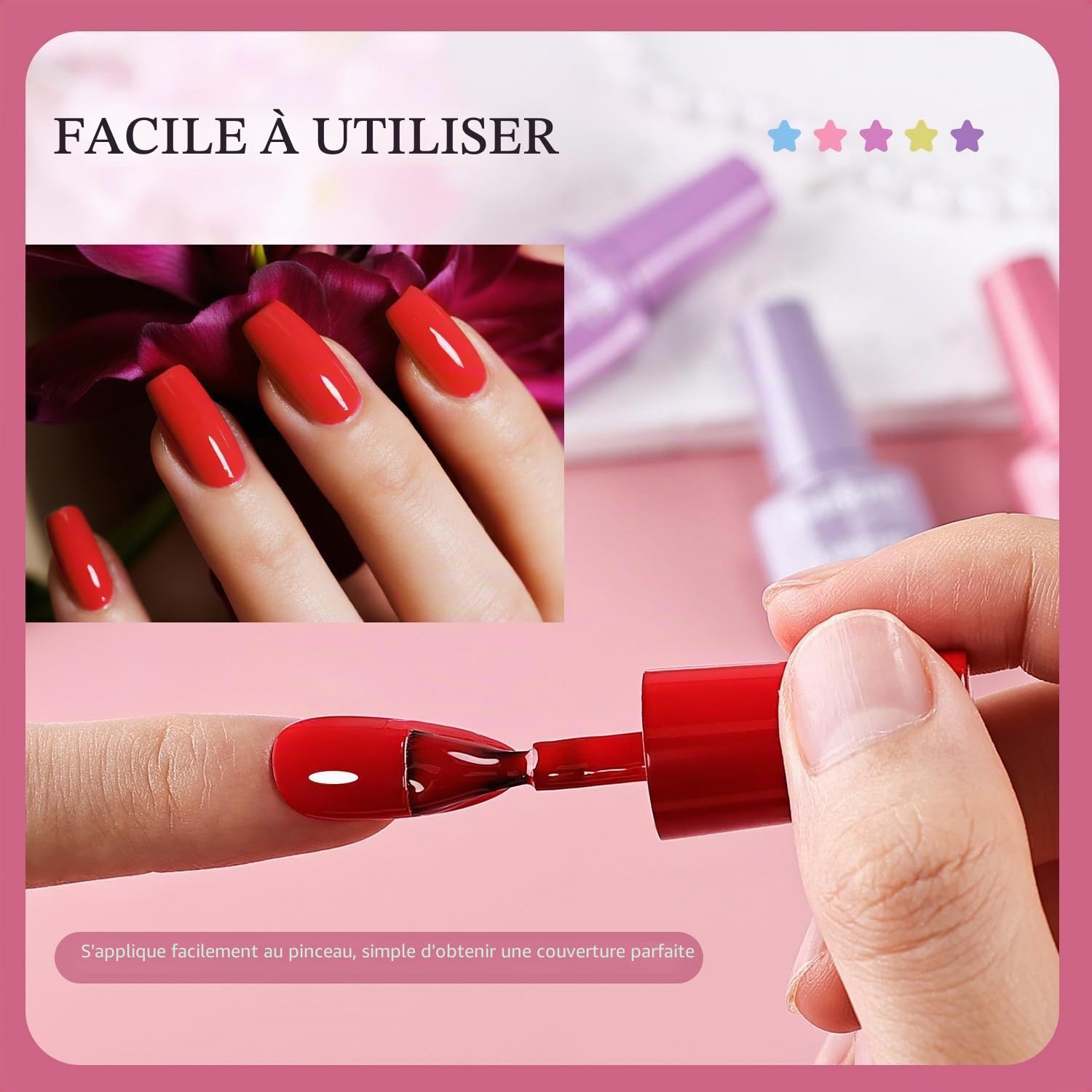 JODSONE Coffret de 32 Vernis Gel - Base & Top Coat Non nécessaire d'essuyer - Effets Mat & Brillant - Choix Professionnel