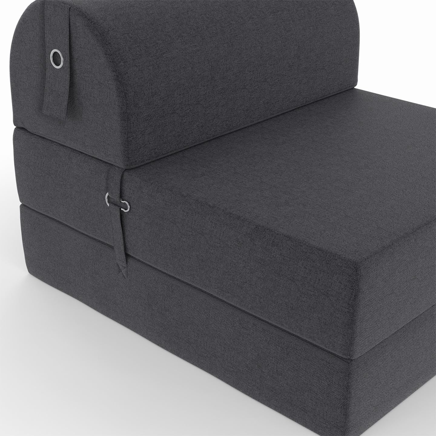 IDMarket - Chauffeuse Paloma en Tissu Gris Anthracite