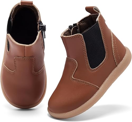 Miniatura 2 de MORENDL Botas para bebé niño y niña, zapatos de vestir antideslizantes con cordones