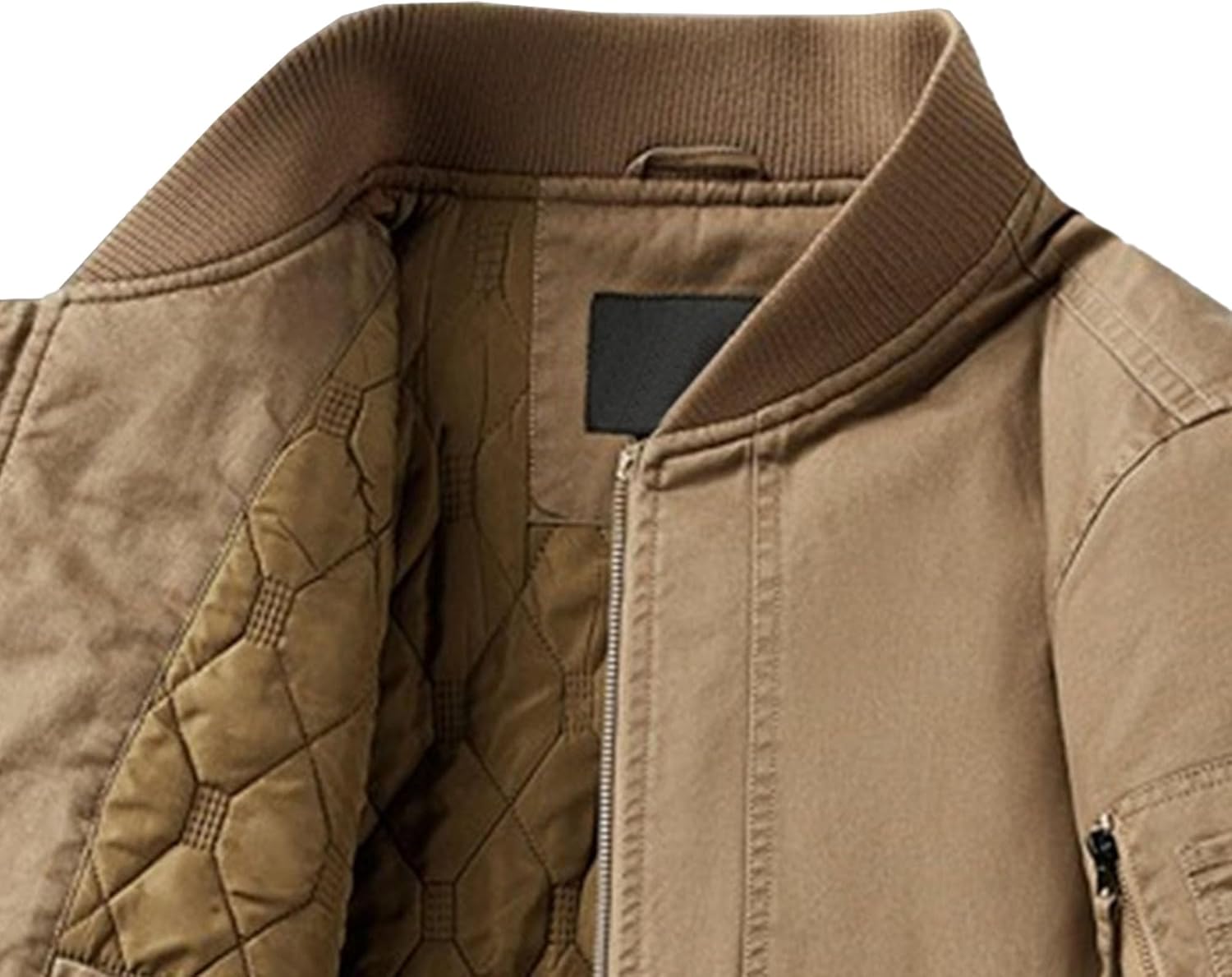 DGHM-JLMY Men's Autumn Winter Padded Jacket Stylish Lightweight Bomber Jackets Casual Cotton Multi Pocket Cotton Warm Coat
