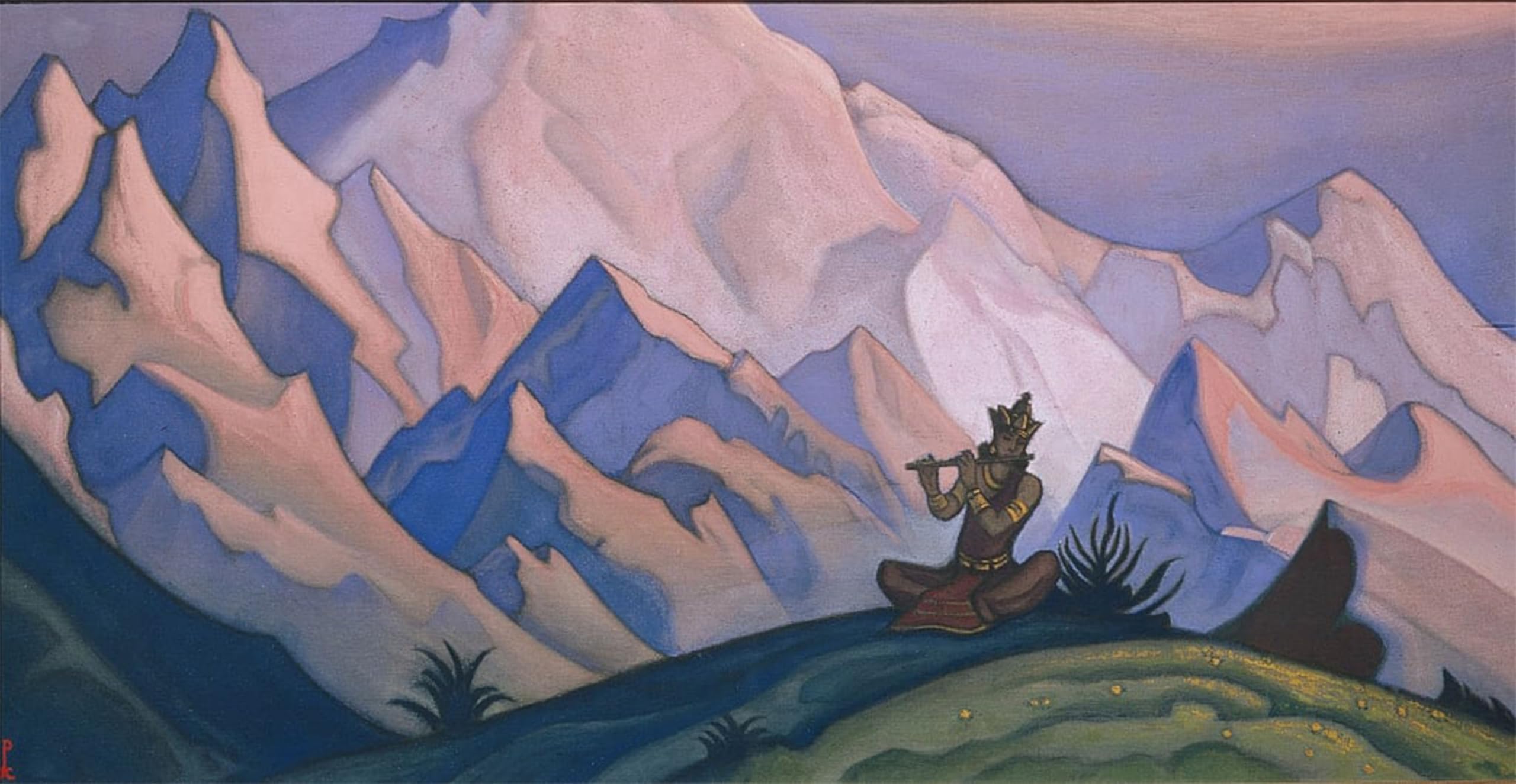 POSTERIIk Famous Modern Artwork Art Mural Krishna by Nikolai Konstantinowitsch Roerich Oil Paintings Pictures for Home Decor 60x90cm