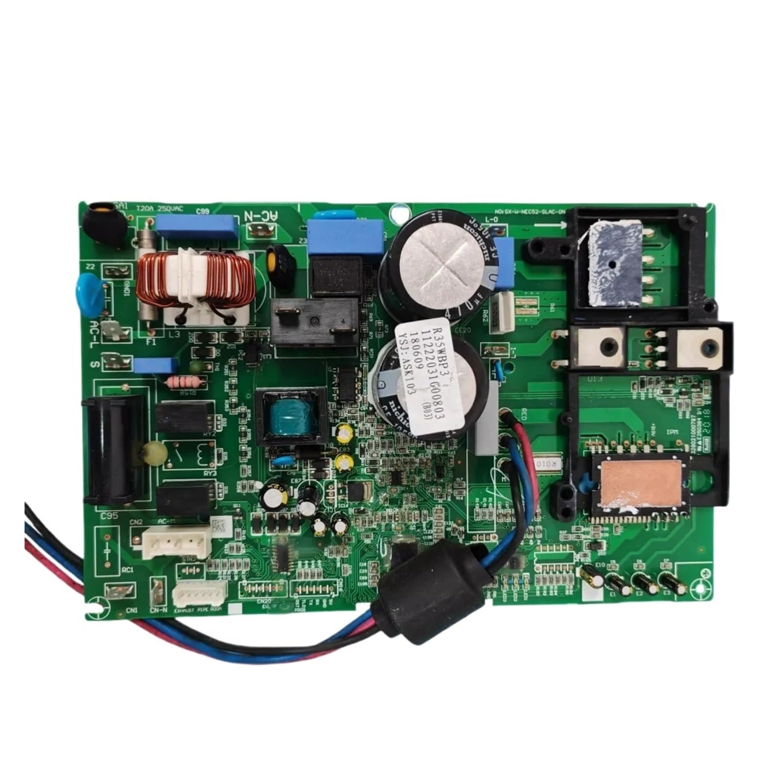 R35WBP3 Outdoor Unit Control Board Without Heat Sink ，Compatible For AUX， Air Conditioner Circuit PCB Conditioning Spare Parts