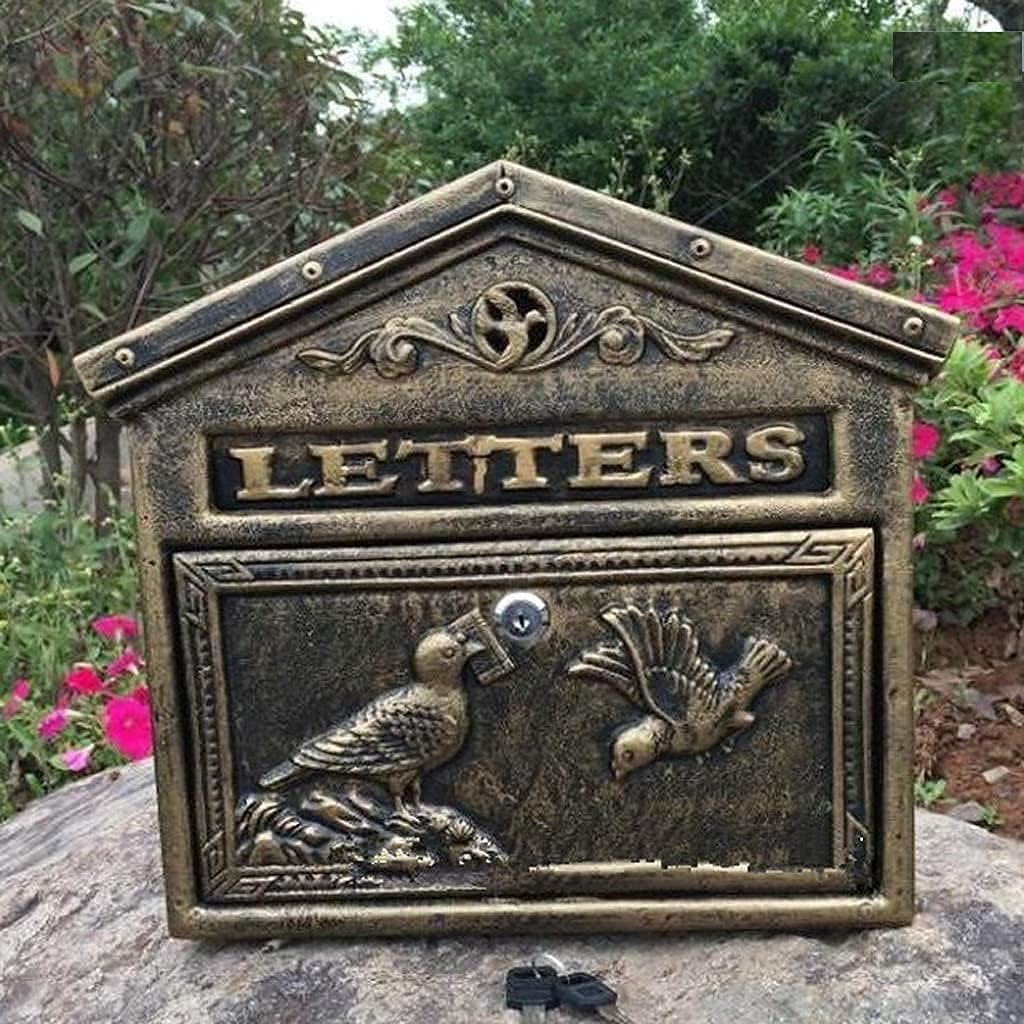 Letterbox, European Villa Letter Box Made of Cast Aluminium Exterior ...
