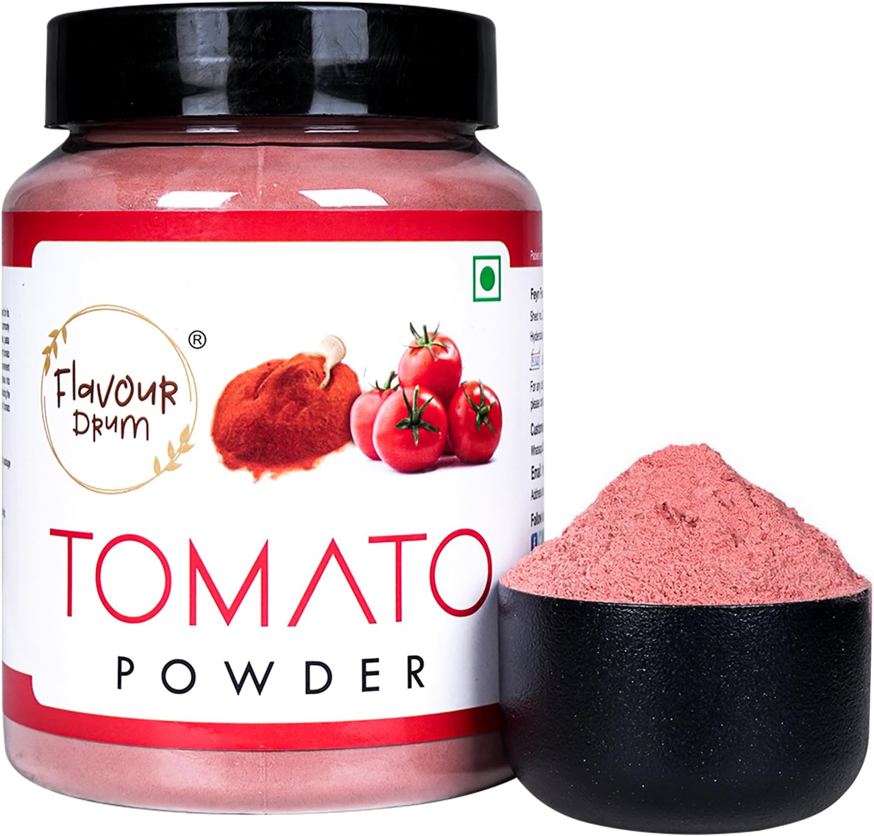 Flavour Drum Dehydrated Tomato Powder 7 oz (200 g)| Pure & Dry Tomato Powder | Ground Tomato Powder | Extracted from Natural Tomato | Fruit Powder Seasoning | Best for Cooking, Baking & More