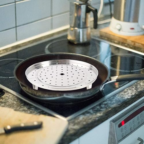 Miniatura 7 de uxcell Utensilios de cocina del soporte de la bandeja del estante de la conserva, del vapor de la comida del acero inoxidable 10 pulgadas