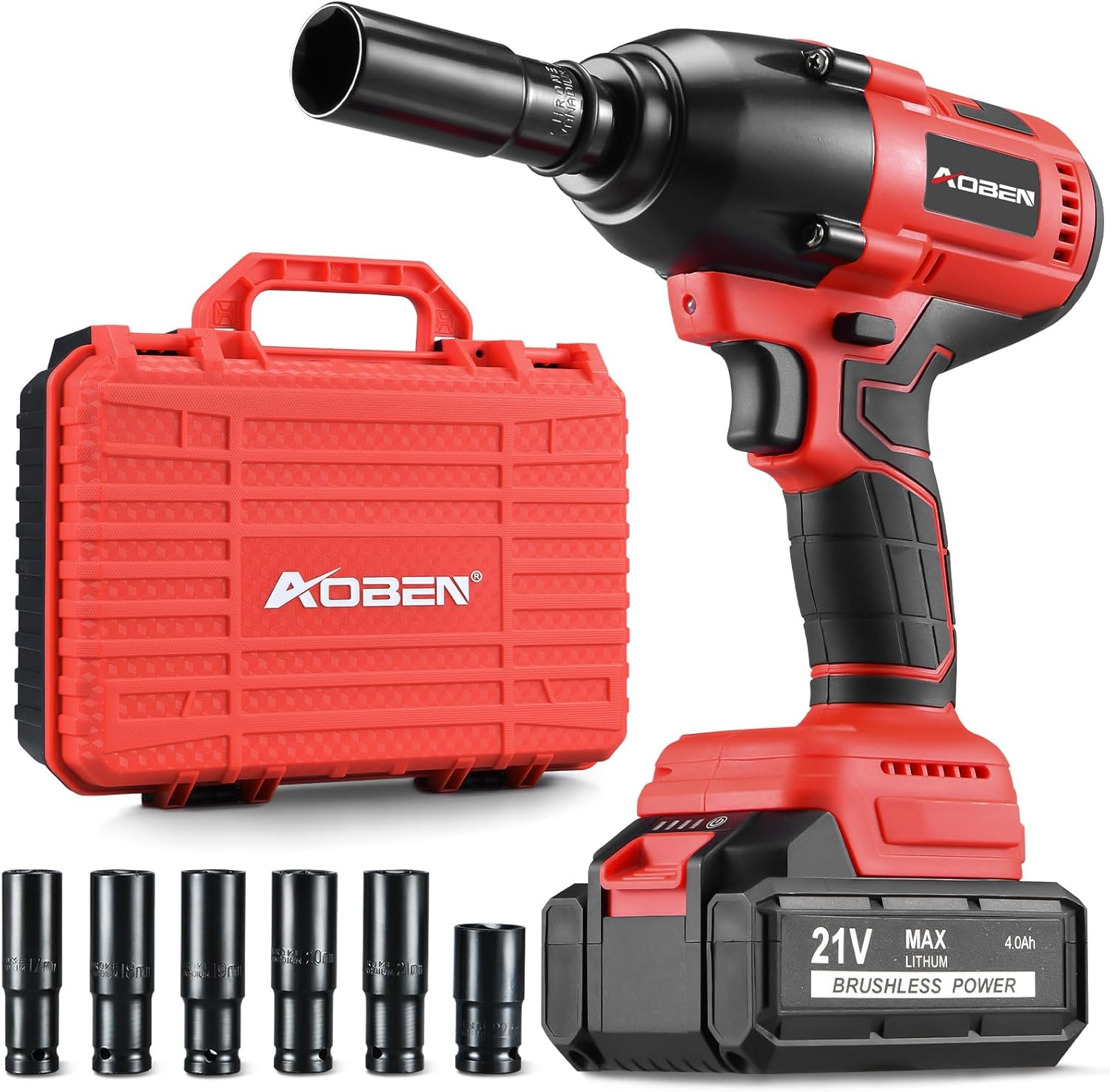 AOBEN Cordless Impact Wrench 1/2 Inch