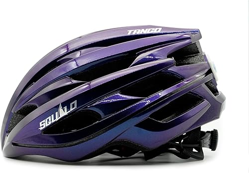 Miniatura 10 de SQUALO Tango Bike Helmet for Men Women Youth, Bicycle Helmets with Fiber LED Light Adjustment Dial Unisex Adults Cycling Helmet for Urban Commuter