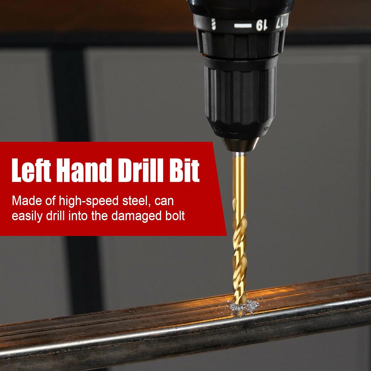 Screw Extractor Set+Left Hand Drill Bit Hex Head Easy Out for Stripped Screws and Broken Bolts