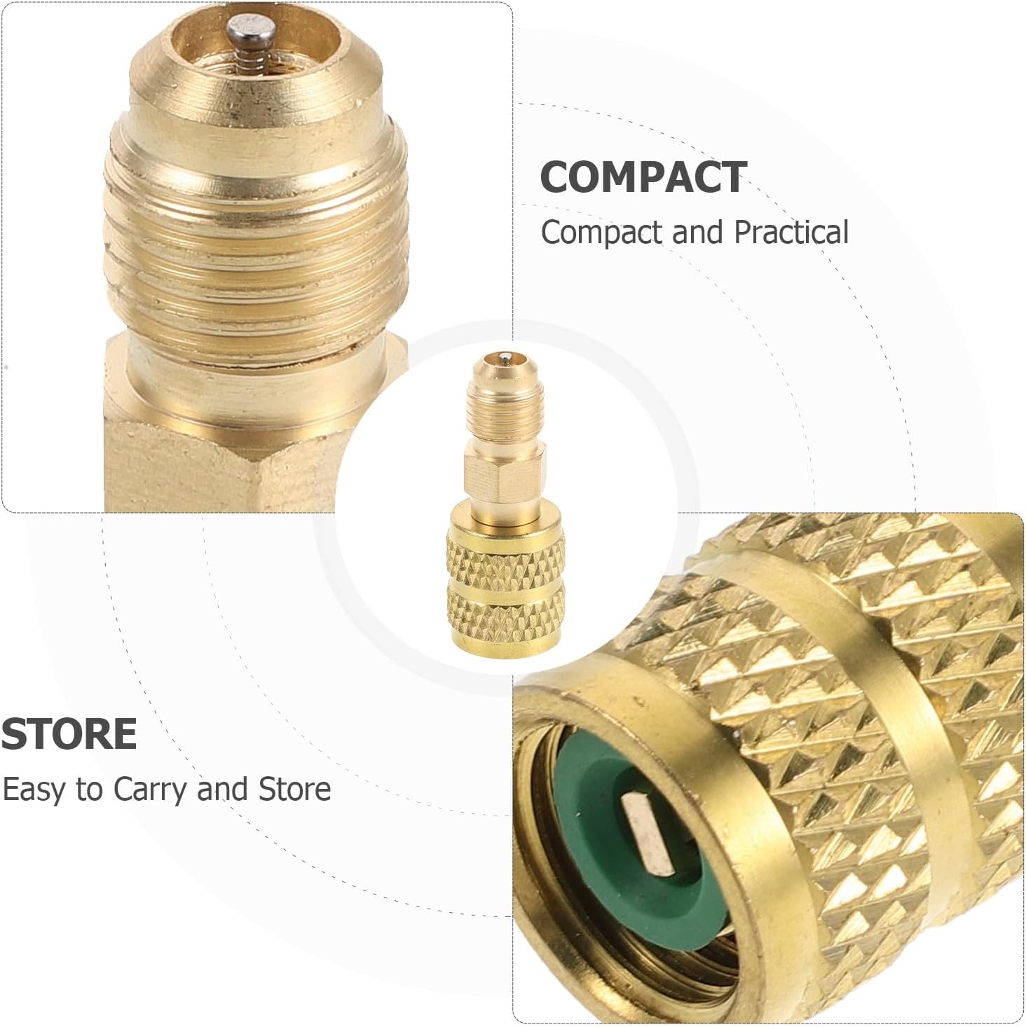 Automotive Air Conditioning Fittings - A/C 5/16inch Female 1/4inch Male SAE Adapter Fitting for Mini Split System Air Conditioners HVAC Refrigeration