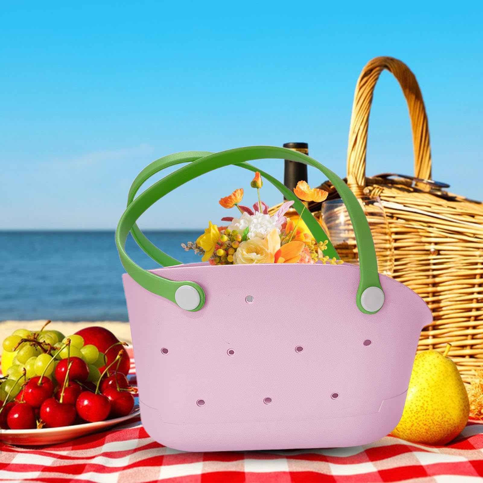 Sac de plage en caoutchouc – Sac de plage imperméable – Accessoires de voyage tendance, lavable et résistant au sable pour homme et femme – Pour l'extérieur, la piscine, le bateau