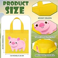 Vista 2 de Sweetude 36 bolsas de regalo de fiesta de animales de granja, bolsas de regalo de granjero para niños, bolsa no tejida reutilizable de granja