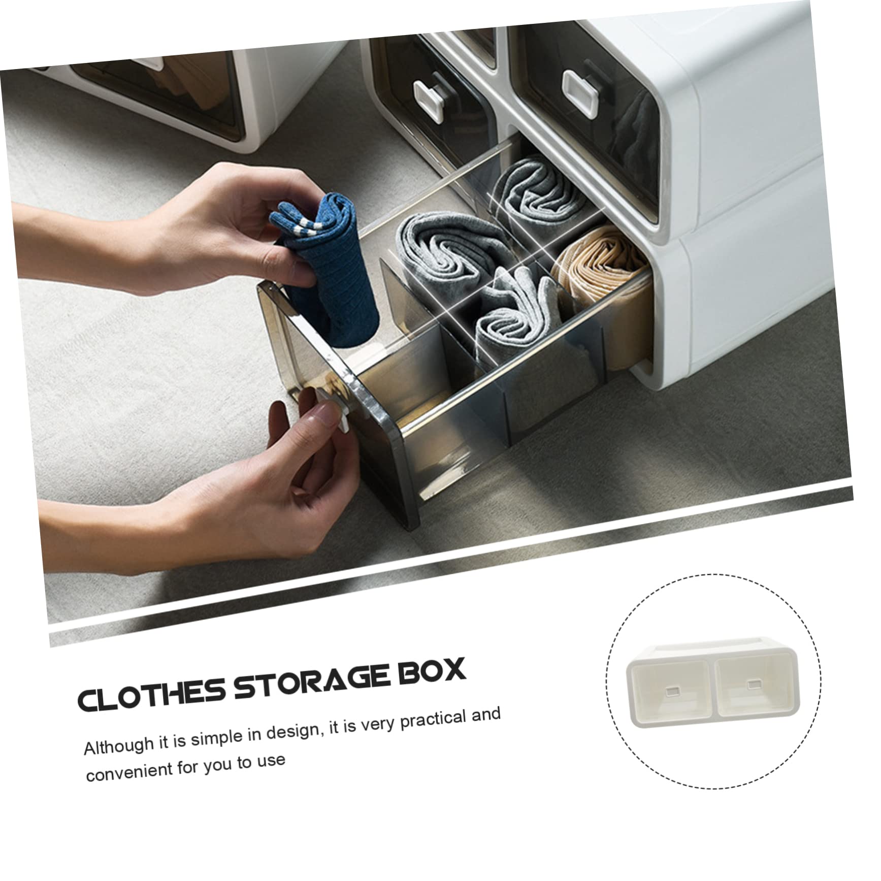 Scatola Organizer da Cassetto per Biancheria Intima, Bianco
