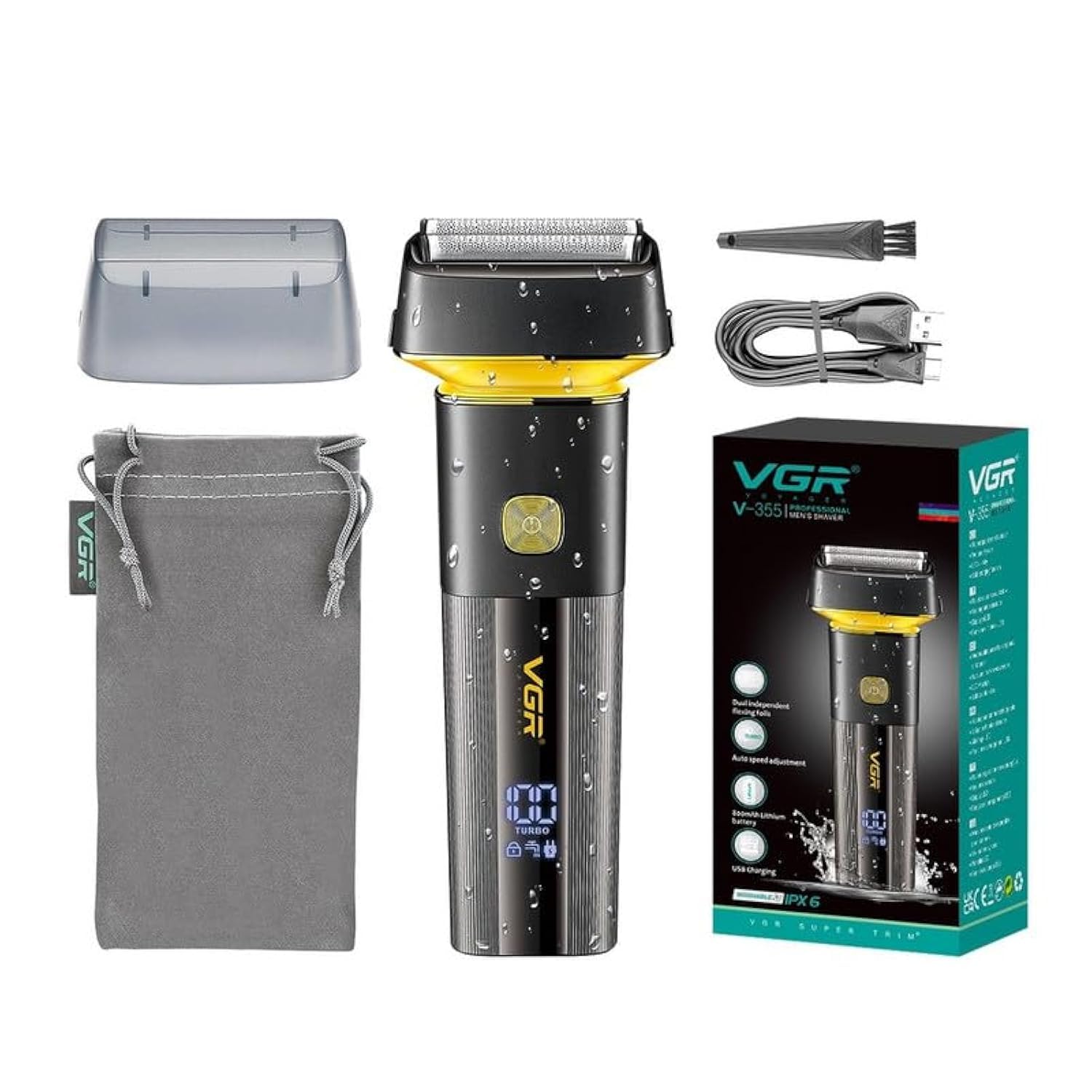 See full amazon price history chart for VGR V-355 Premium Cordless Rechargeable IPX6 Fully Waterproof 3 Razor Electric Shaver Wet & Dry Shaver for Face Care Beard Trimmer Super-Fast Charge 100 minutes Runtime with LED Digital Display VGR V-355 Premium Cordless Rechargeable IPX6 Fully Waterproof 3 Razor Electric Shaver Wet & Dry Shaver for Face Care Beard Trimmer Super-Fast Charge 100 minutes Runtime with LED Digital Display (B0D7HVVYZ2) Amazon Price History, Amazon Price Tracker